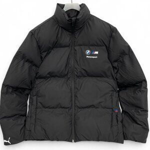 BMW Puma M Sport Racing Black Winter Puffer Bomber Ski Jacket Men's XL NEW NWT